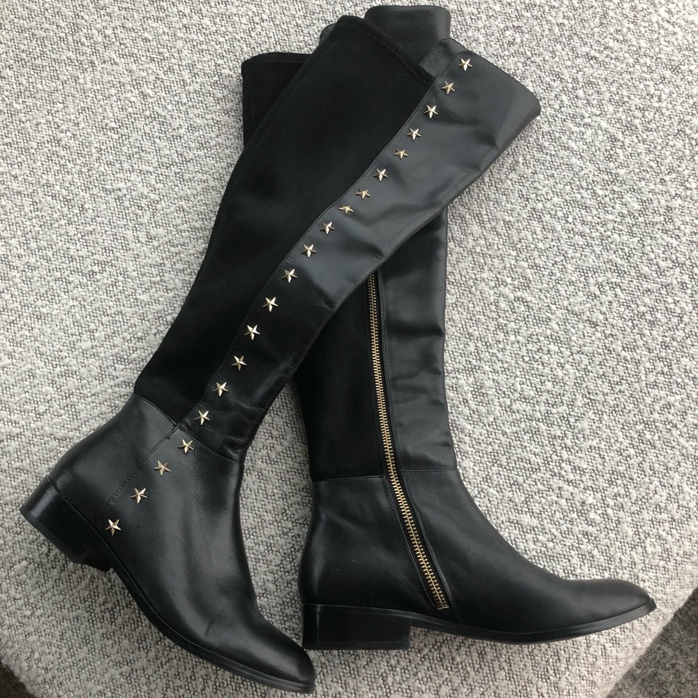 Michael Kors Bromley Star Stud Riding Boots Size 6